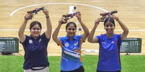 India Shatters Records at Asian Shooting Championship, Clinches Unprecedented 50 Gold Medals