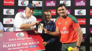 Taskin Ahmed's Four-Wicket Haul Powers Bangladesh to Dominant T20I Victory Over Netherlands